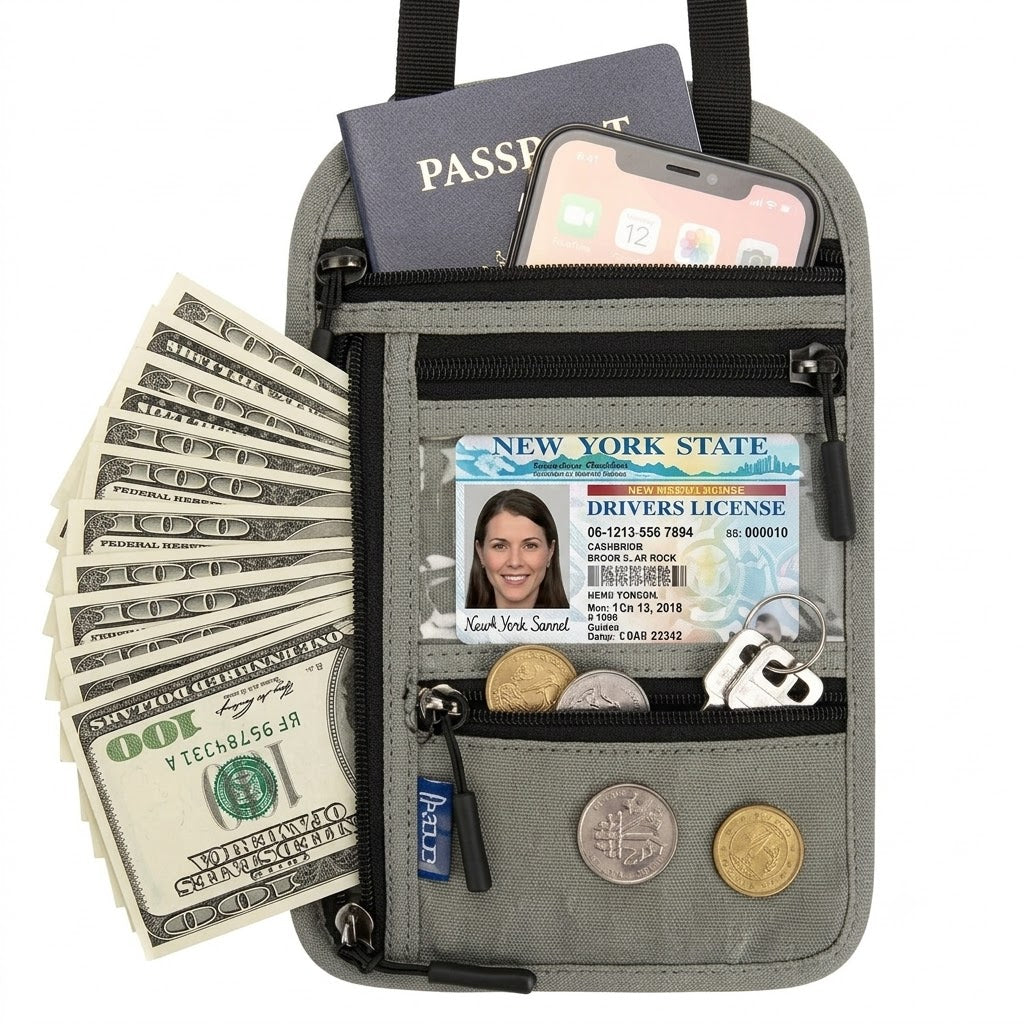 Anti-Theft Travel Neck Wallet