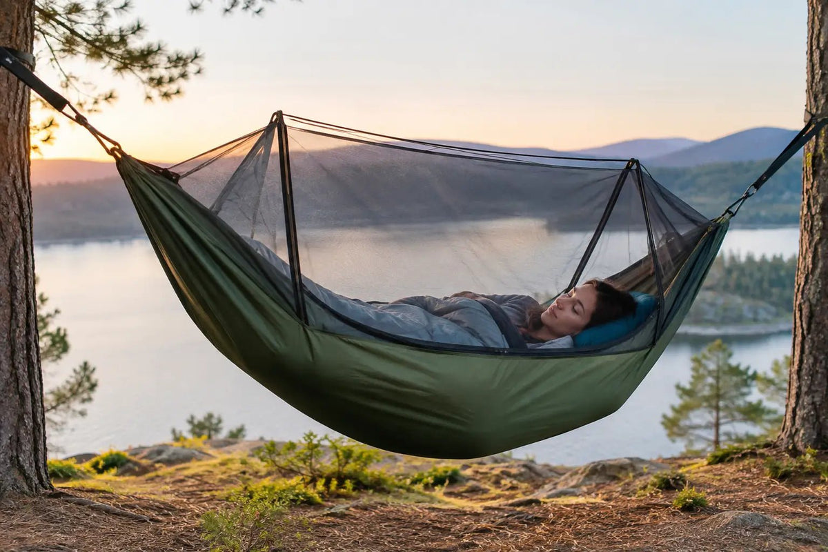 How a Hammock with Mosquito Net Improves Camp Sleep