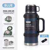 Stainless Steel Insulated Thermos Flask - Vacuum Travel Bottle 1.7L to 5L thumbnail 8