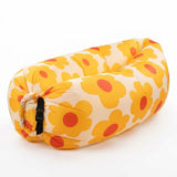 Inflatable Air Mattress with Built-In Pillow - Camping Sofa Bed, No Pump thumbnail 1