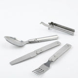Camping Cutlery Set - Stainless Steel Knife, Fork and Spoon with Zip Case thumbnail 2