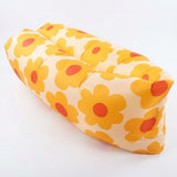 Inflatable Air Mattress with Built-In Pillow - Camping Sofa Bed, No Pump thumbnail 2