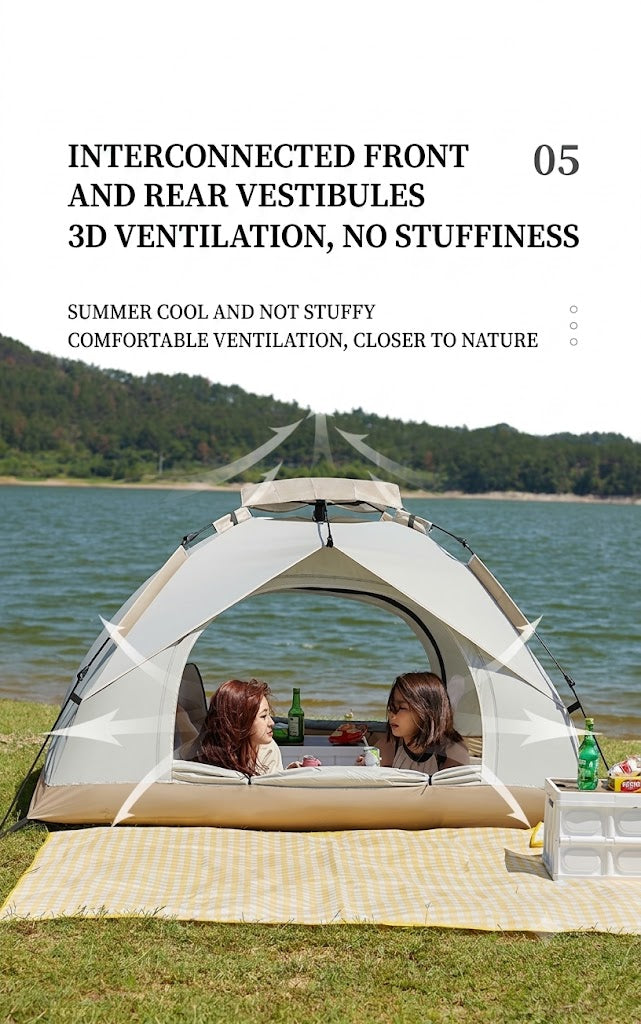 Instant Pop-Up Camping Tent – Automatic Quick-Pitch Backpacking Shelter