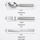 Camping Cutlery Set - Stainless Steel Knife, Fork and Spoon with Zip Case thumbnail 3