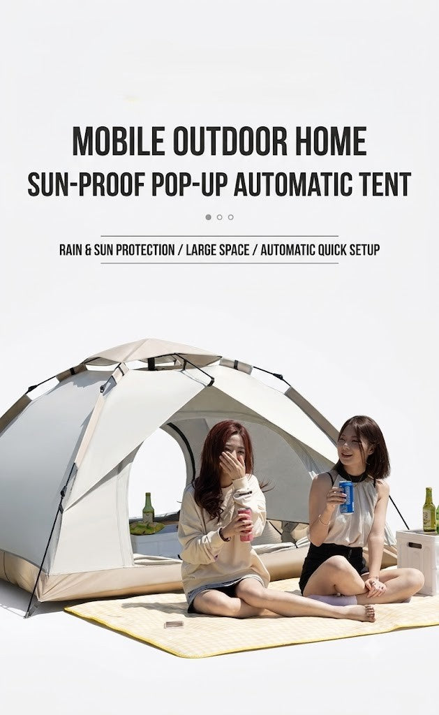 Instant Pop-Up Camping Tent – Automatic Quick-Pitch Backpacking Shelter