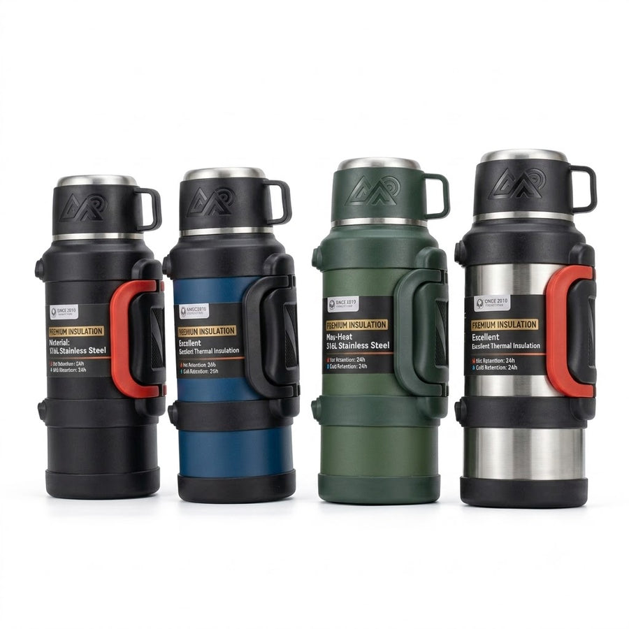 Stainless Steel Insulated Thermos Flask – Large Capacity Vacuum Travel Bottle