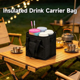 Insulated Water Bottle Bag - Oxford Cloth Flask Carrier with Shoulder Strap thumbnail 6