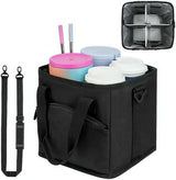 Insulated Water Bottle Bag - Oxford Cloth Flask Carrier with Shoulder Strap thumbnail 4