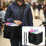Insulated Water Bottle Bag - Oxford Cloth Flask Carrier with Shoulder Strap thumbnail 3