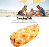 Inflatable Air Mattress with Built-In Pillow - Camping Sofa Bed, No Pump thumbnail 5