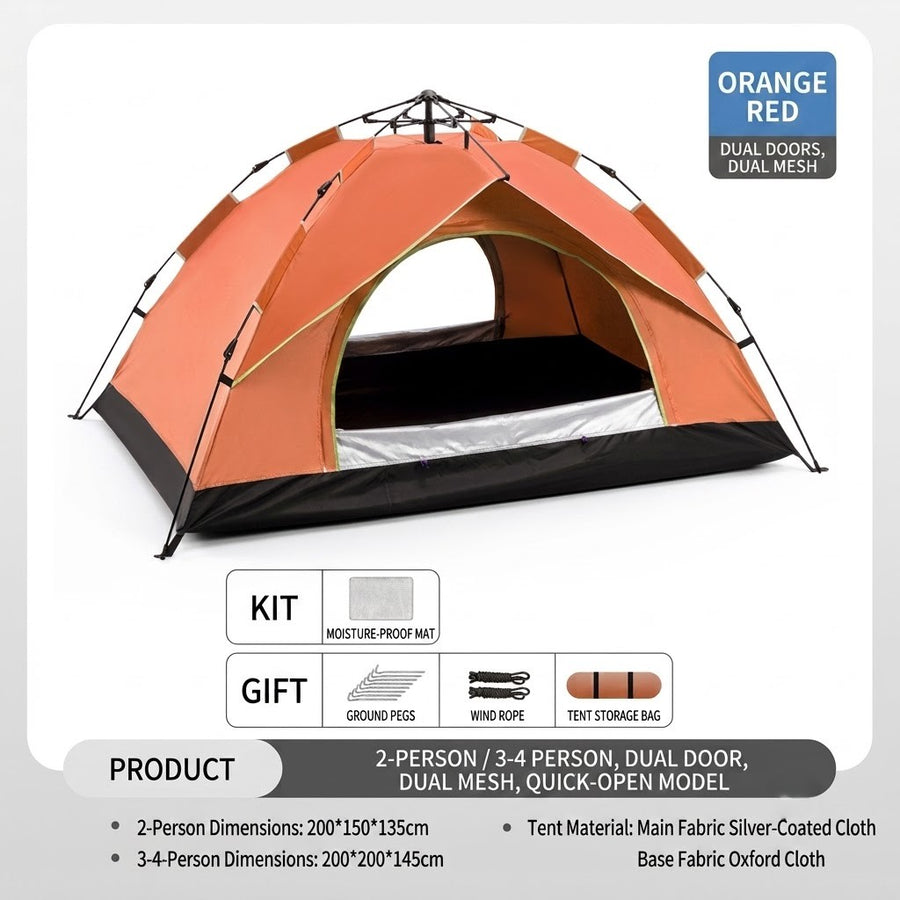Instant Pop-Up Camping Tent – Automatic Quick-Pitch Backpacking Shelter