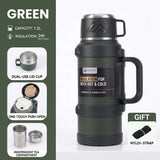 Stainless Steel Insulated Thermos Flask - Vacuum Travel Bottle 1.7L to 5L thumbnail 10
