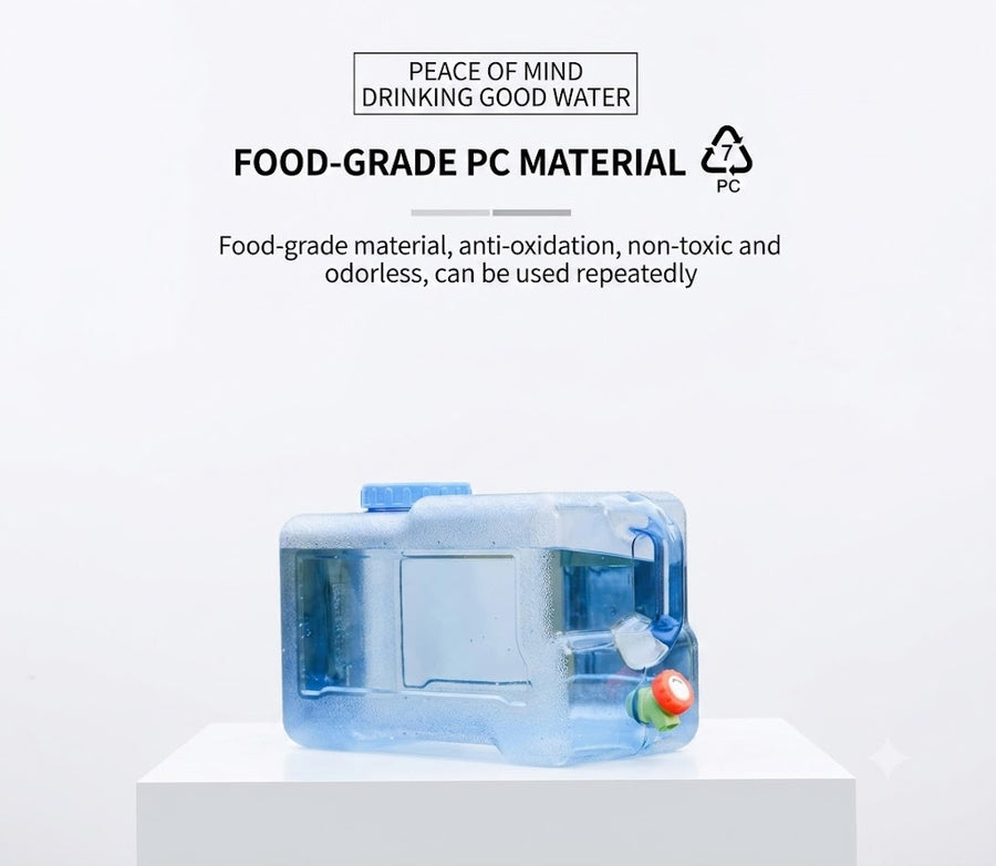 Portable Collapsible Water Storage Container – 5L Outdoor Camping Bucket with Tap