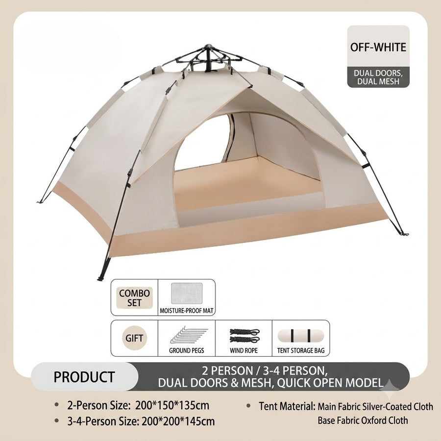 Instant Pop-Up Camping Tent – Automatic Quick-Pitch Backpacking Shelter
