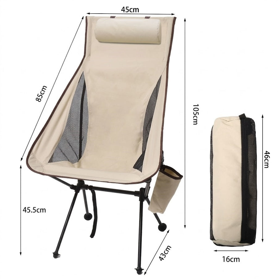 Folding Camping Chair with Headrest