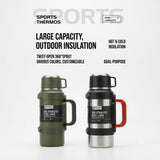 Stainless Steel Insulated Thermos Flask - Vacuum Travel Bottle 1.7L to 5L thumbnail 2
