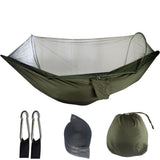 Camping Hammock with Mosquito Net - Lightweight Parachute Nylon with Straps thumbnail 1