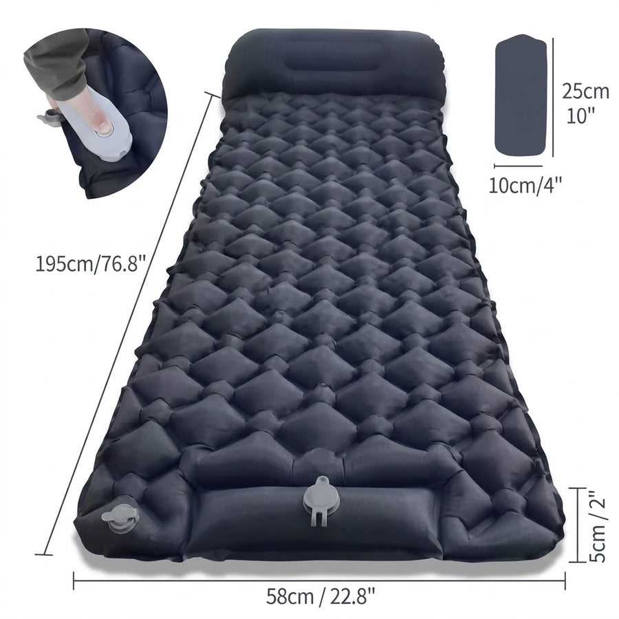 Self-inflating mat laid out in tent - NOBRELTO 3-season camping
