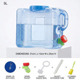 Collapsible Water Container with Tap 5L - BPA-Free Camping Water Carrier thumbnail 6