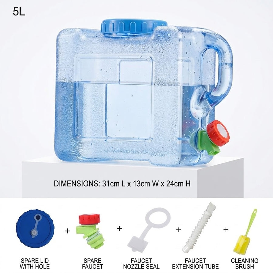 Portable Collapsible Water Storage Container – 5L Outdoor Camping Bucket with Tap